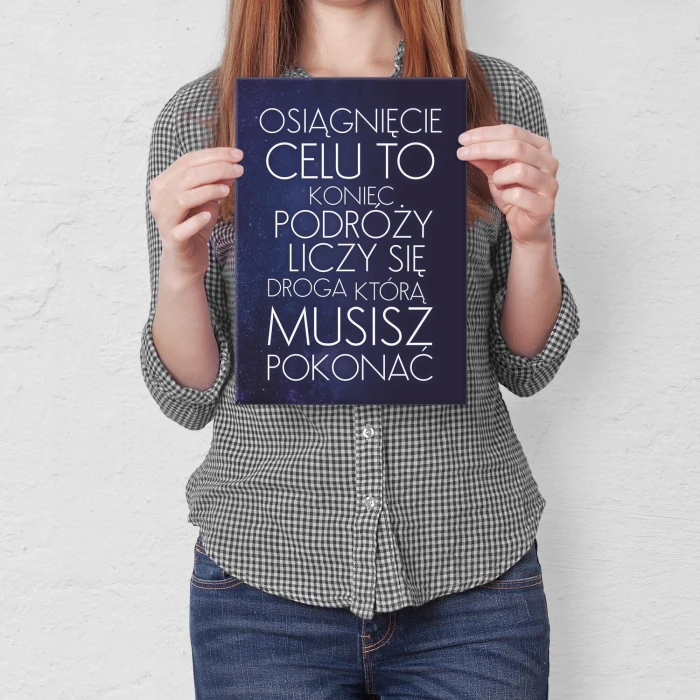 Poster metal osiągnięcie celu gift