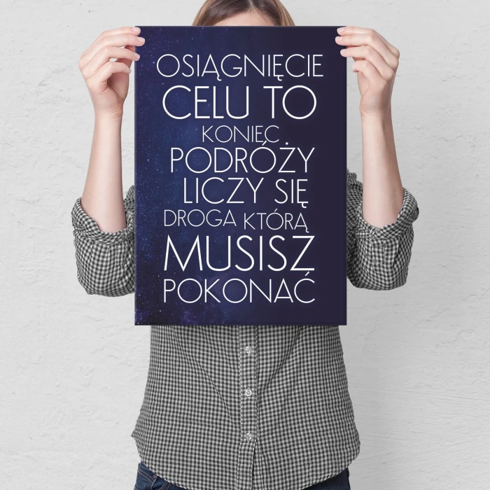 Plakat metalowy osiągnięcie celu Prezent