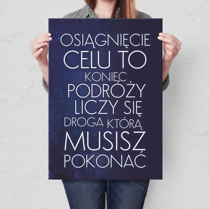 Plakat metalowy osiągnięcie celu Prezent