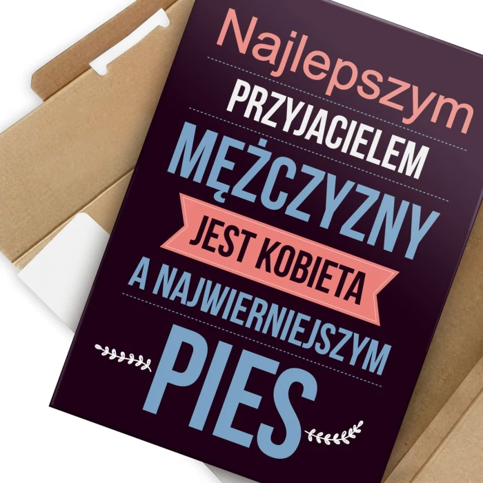 Plakat metalowy Najlepszy przyjaciel to kobieta Prezent