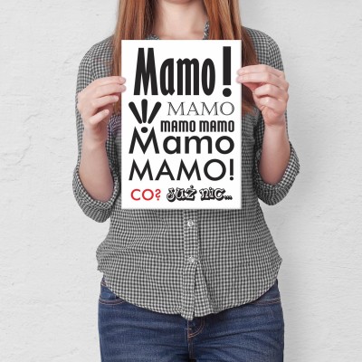 Plakat metalowy Mamo! Prezent