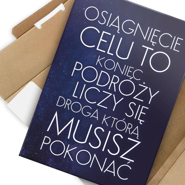 Plakat metalowy osiągnięcie celu Prezent