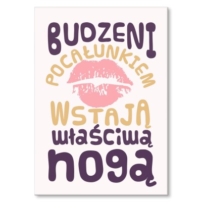 Plakat metalowy budzeni pocałunkiem Prezent