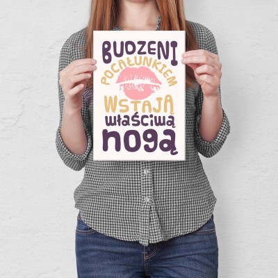 Plakat metalowy budzeni pocałunkiem Prezent