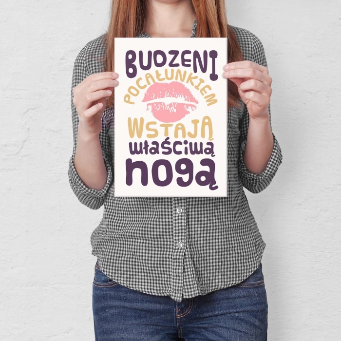 Plakat metalowy budzeni pocałunkiem Prezent