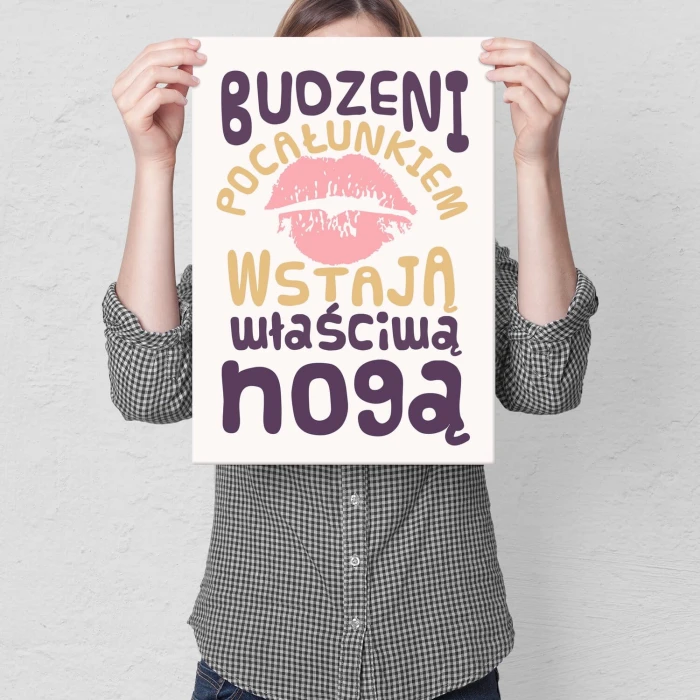 Plakat metalowy budzeni pocałunkiem Prezent