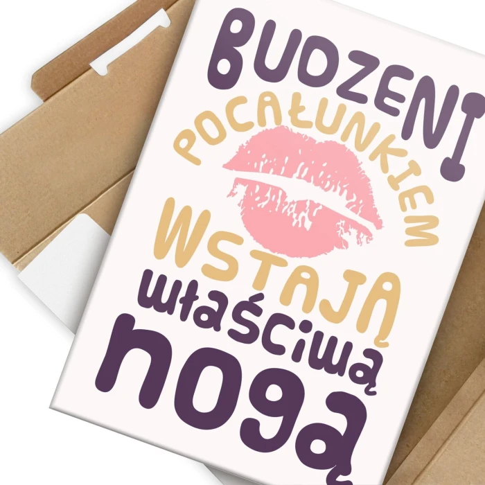 Plakat metalowy budzeni pocałunkiem Prezent