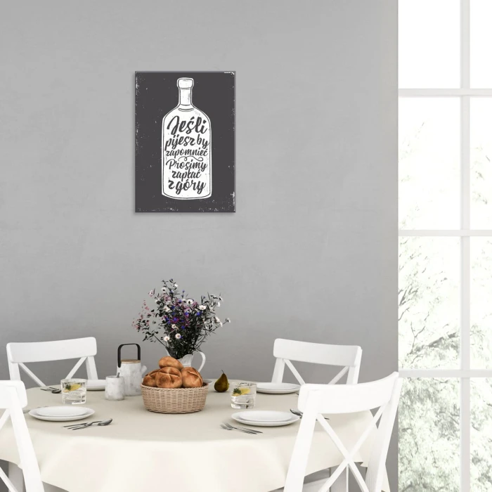 Plakat metalowy Jeśli pijesz Prezent