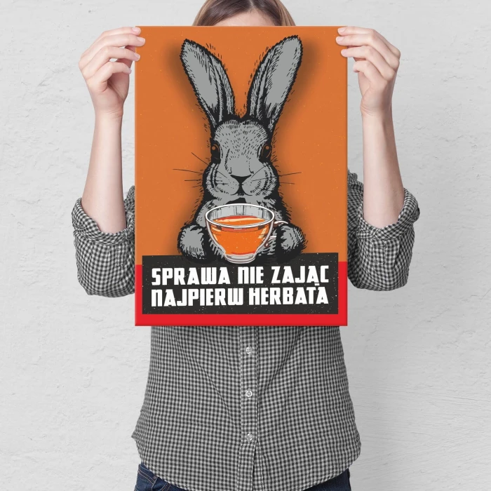 Plakat metalowy Sprawa nie zając Prezent