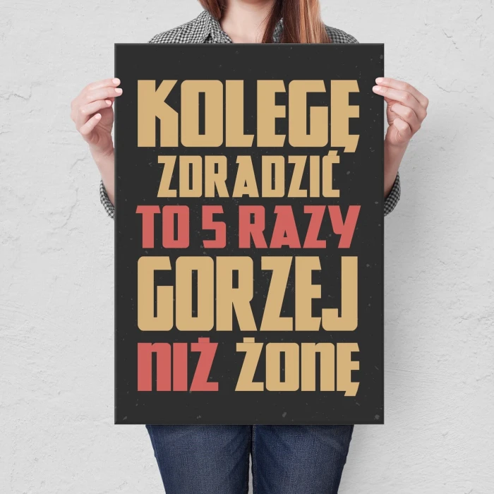 Poster metal kolegę zdradzić gift