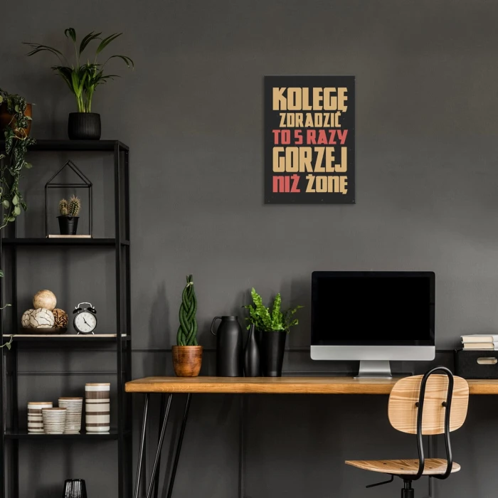 Plakat metalowy kolegę zdradzić Prezent