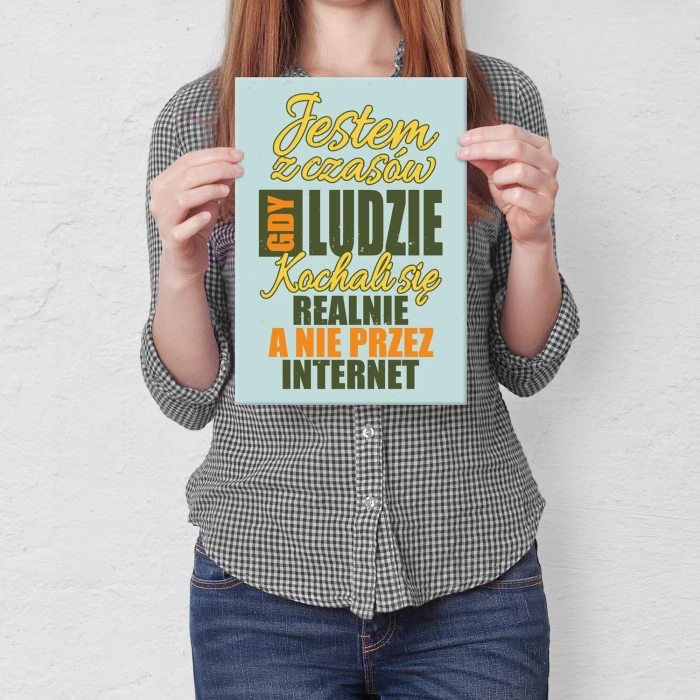 Poster metal Jestem z czasów gift