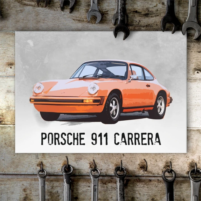 Plakat metalowy porsche 911 carrera Prezent