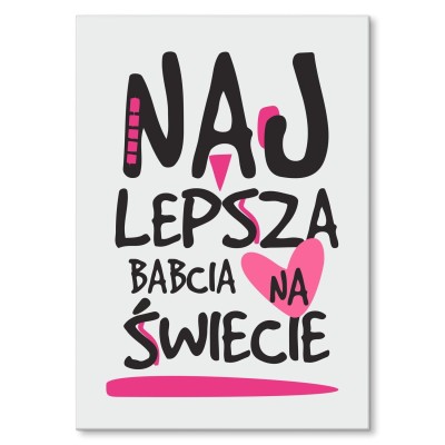 Plakat metalowy najlepsza babcia Prezent