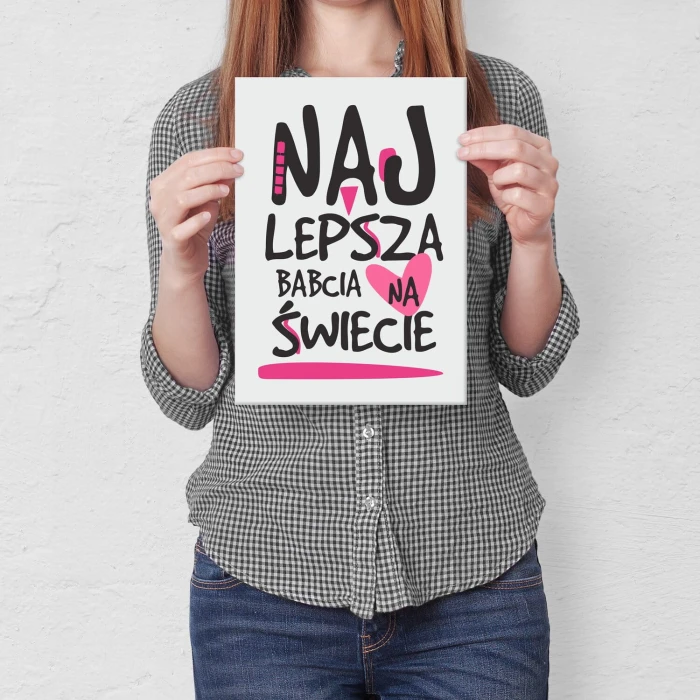 Poster metal najlepsza babcia gift