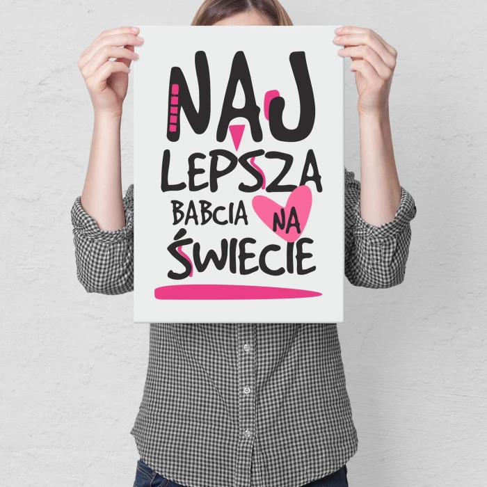 Poster metal najlepsza babcia gift