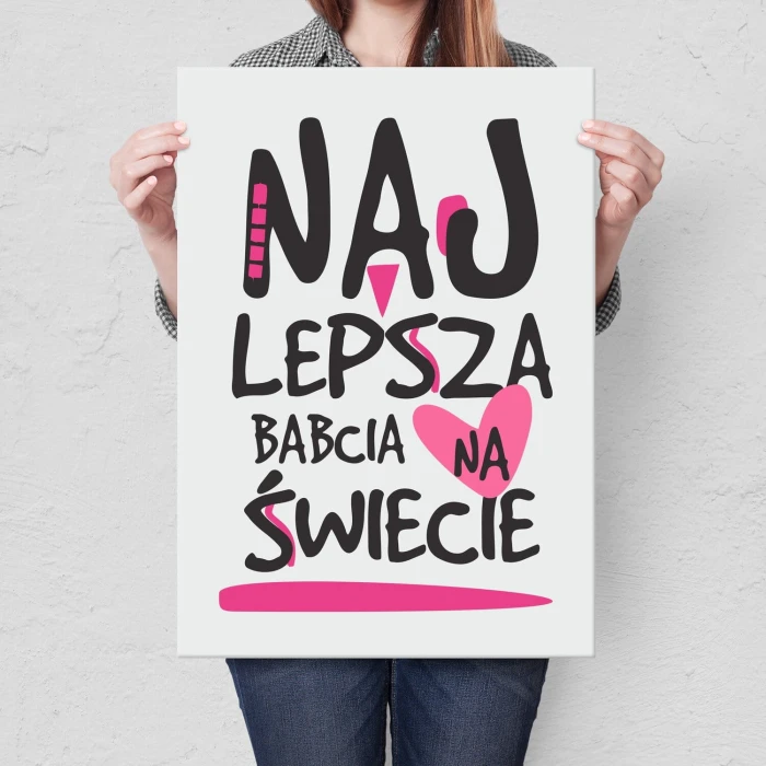 Poster metal najlepsza babcia gift
