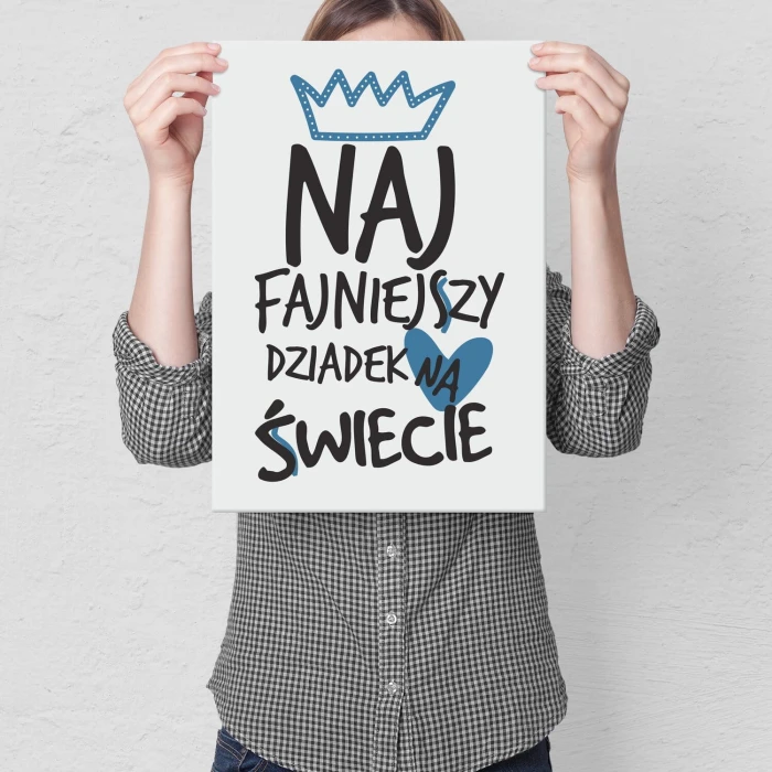 Poster metal najfajniejszy dziadek gift