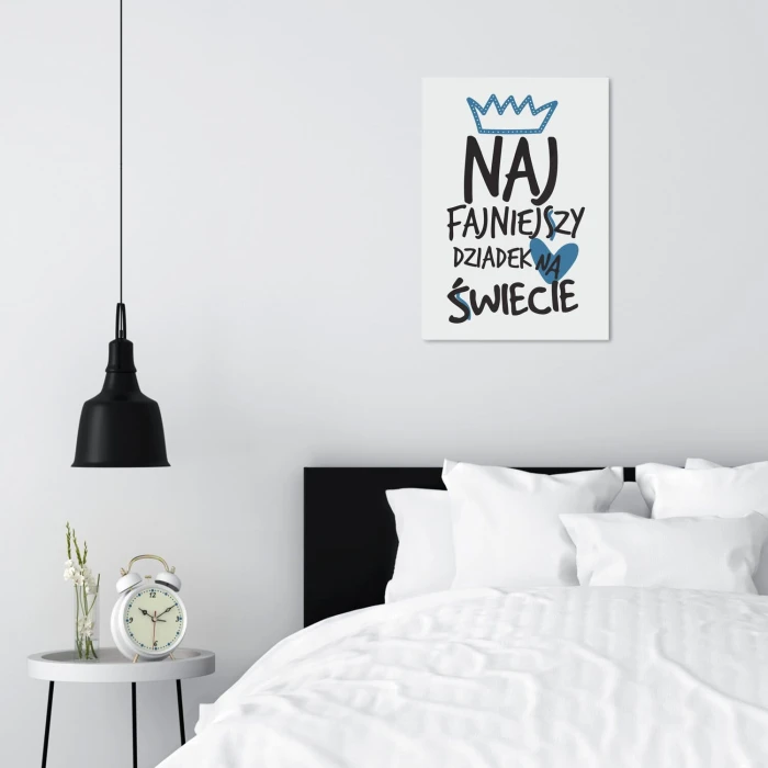Poster metal najfajniejszy dziadek gift