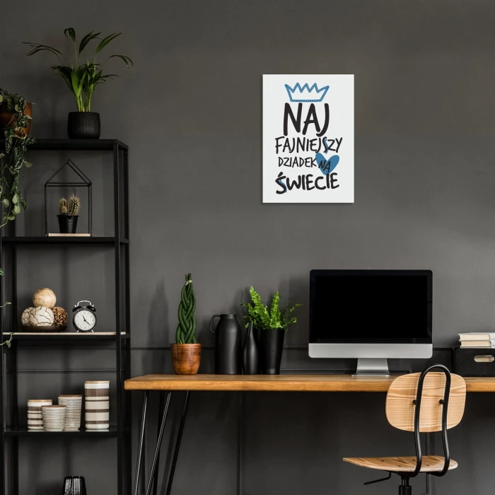 Poster metal najfajniejszy dziadek gift