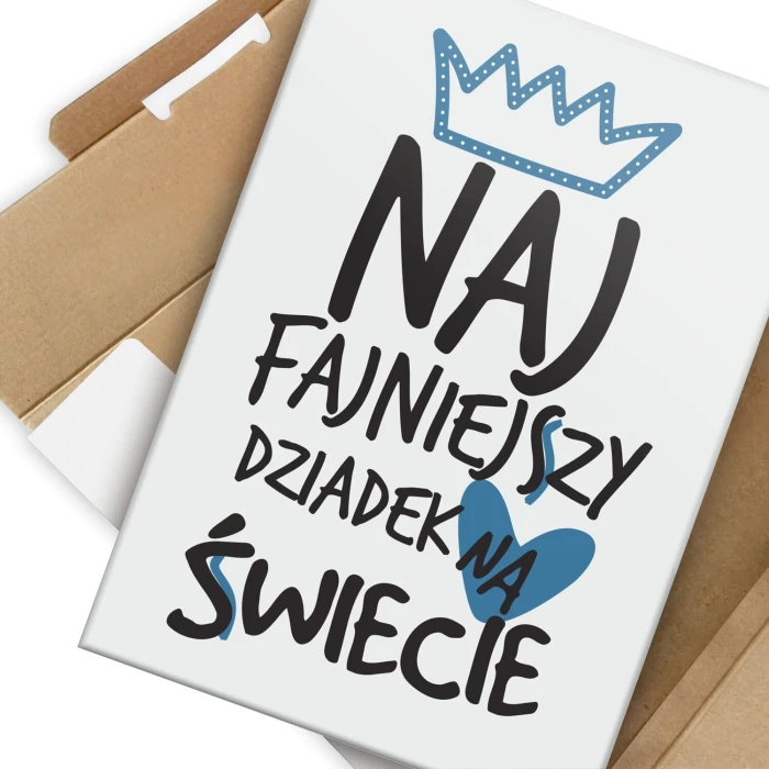Poster metal najfajniejszy dziadek gift