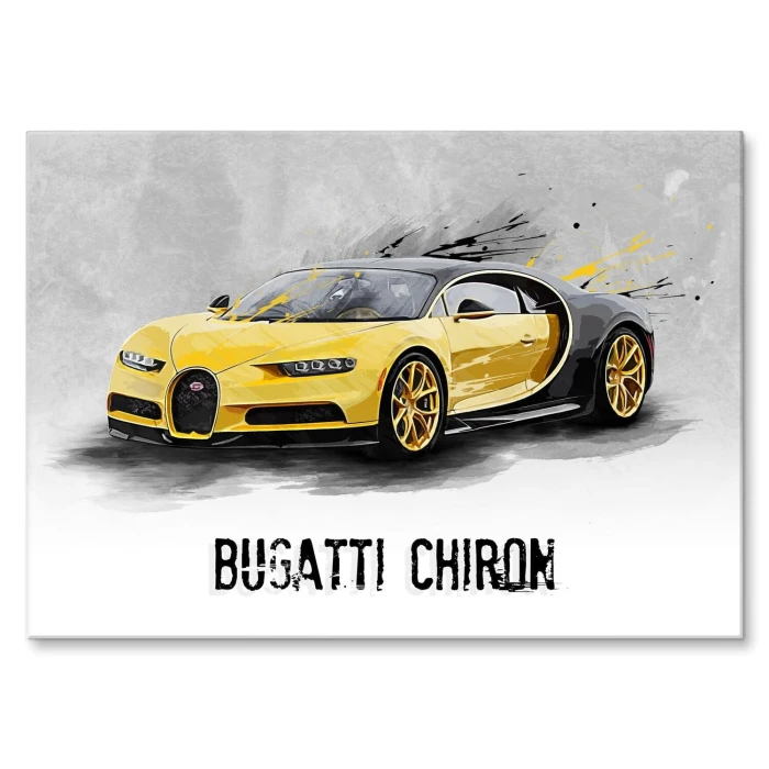 Poster metal Bugatti Chiron Supercar gift