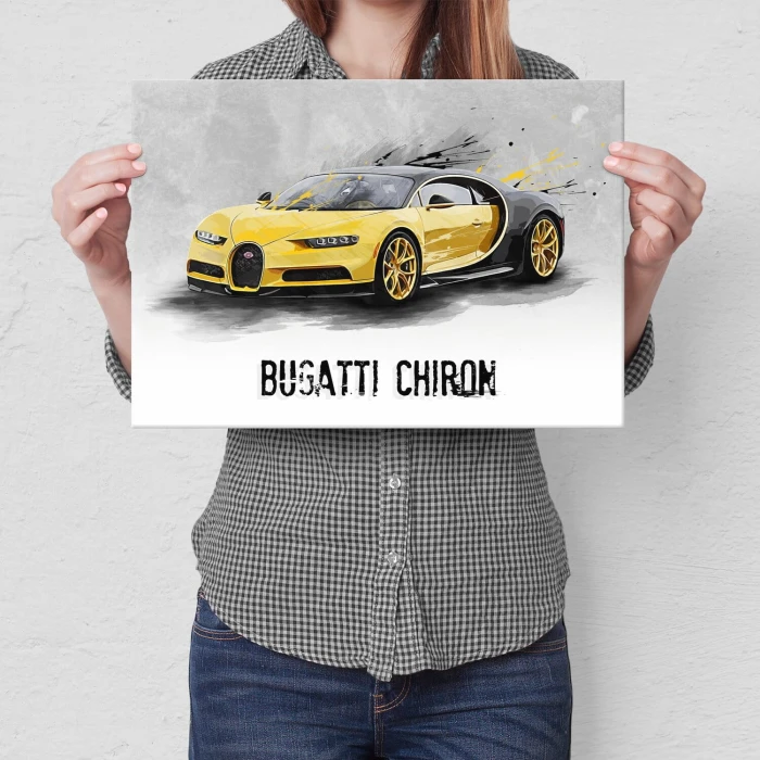 Poster metal Bugatti Chiron Supercar gift
