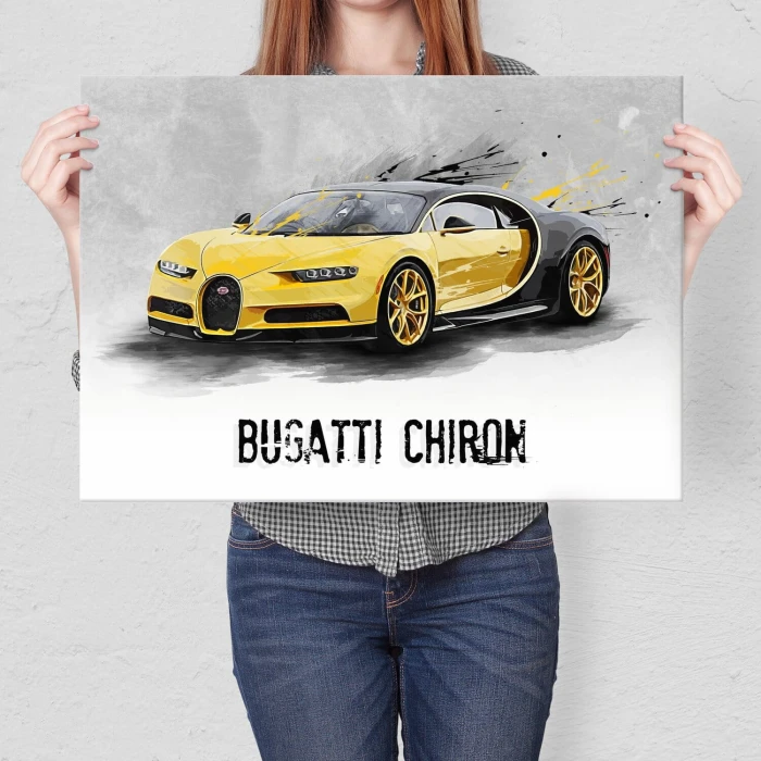 Poster metal Bugatti Chiron Supercar gift