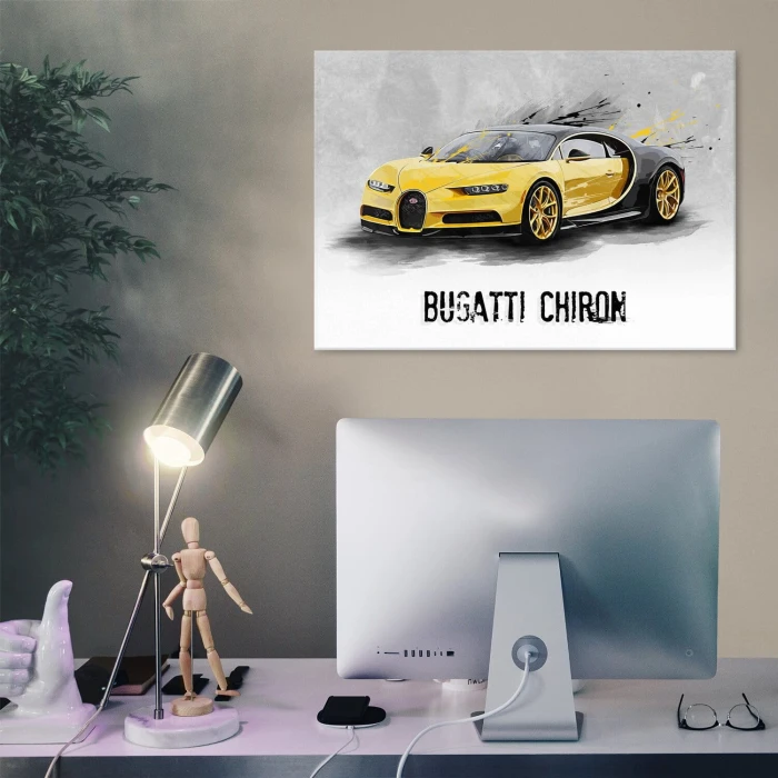 Poster metal Bugatti Chiron Supercar gift