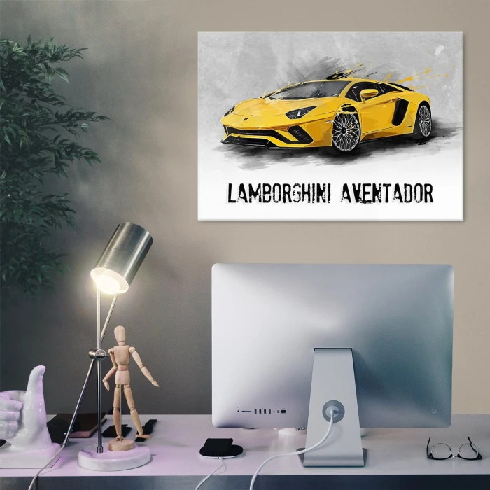 Poster metal Lamborghini Aventador gift