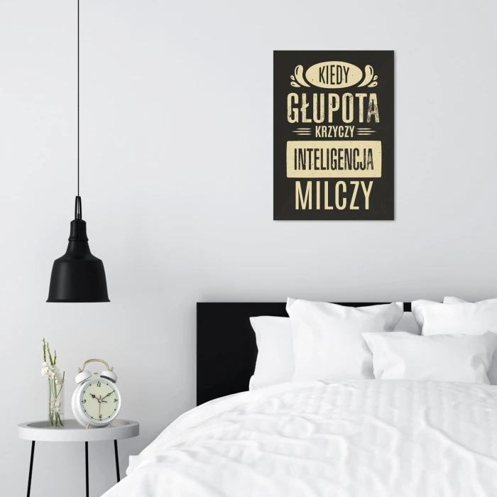 Poster metal kiedy głupota krzyczy gift