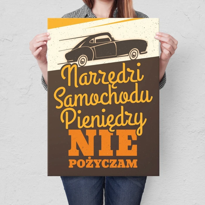 Poster metal narzędzi nie pożyczam gift
