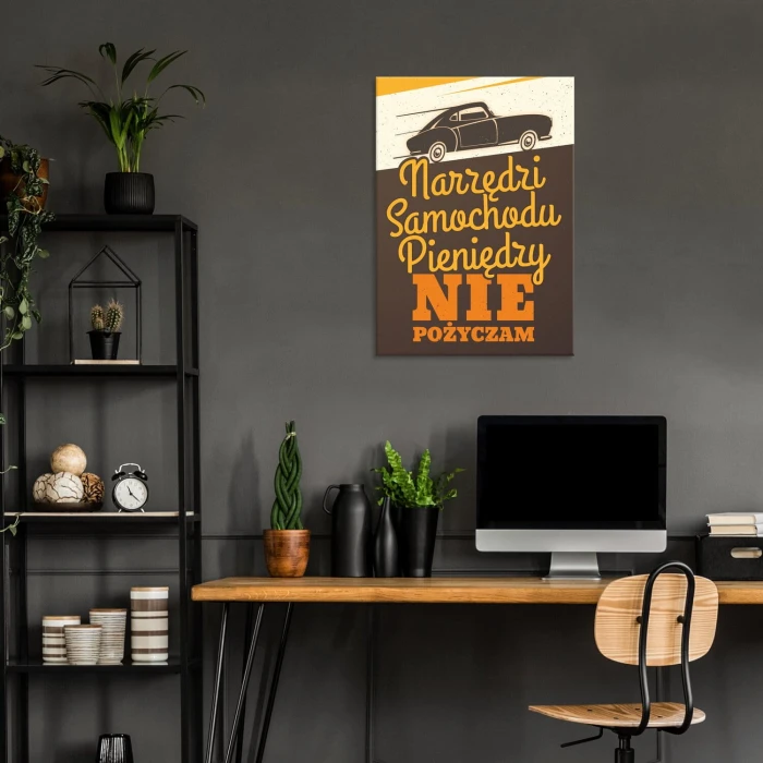 Plakat metalowy narzędzi nie pożyczam Prezent