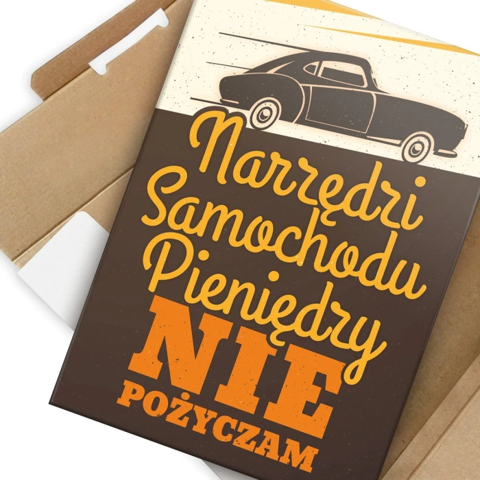 Plakat metalowy narzędzi nie pożyczam Prezent