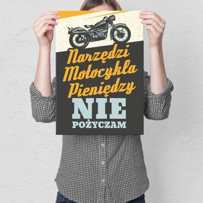 Poster metal motocykla nie pożyczam gift