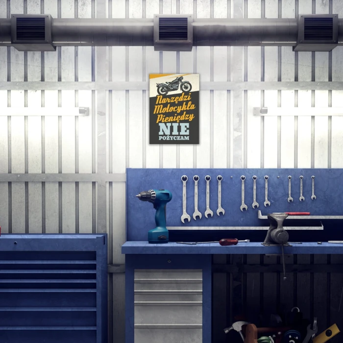 Poster metal motocykla nie pożyczam gift