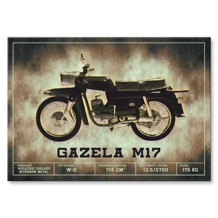 Plakat metalowy Gazela M17 klasyk Prezent