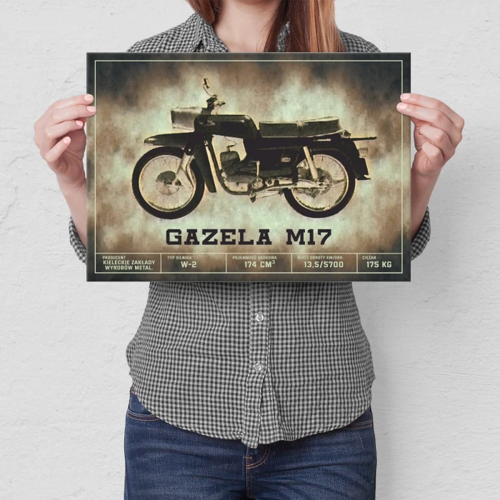 Plakat metalowy Gazela M17 klasyk Prezent