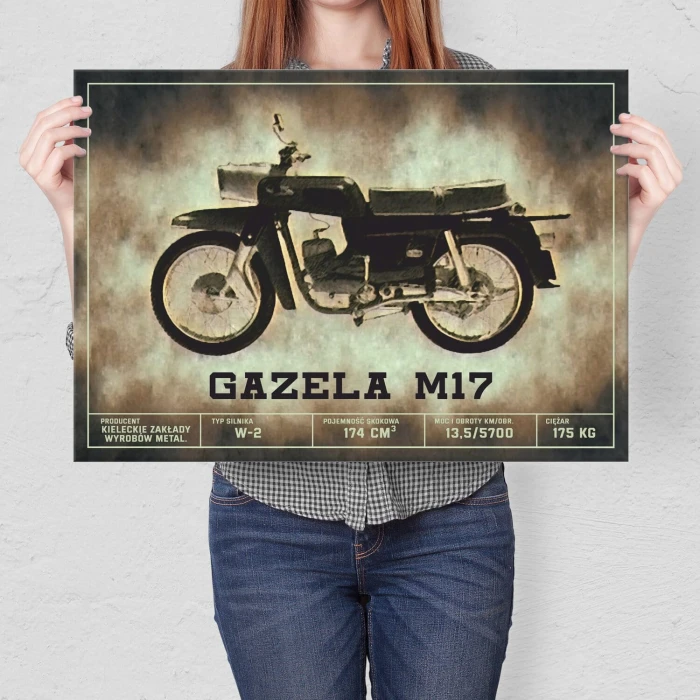 Poster metal Gazela M17 klasyk gift