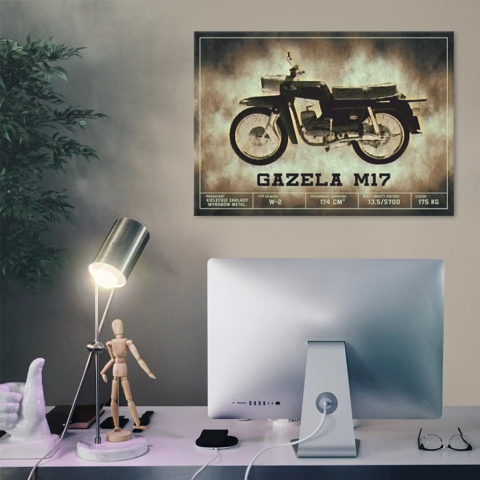 Plakat metalowy Gazela M17 klasyk Prezent