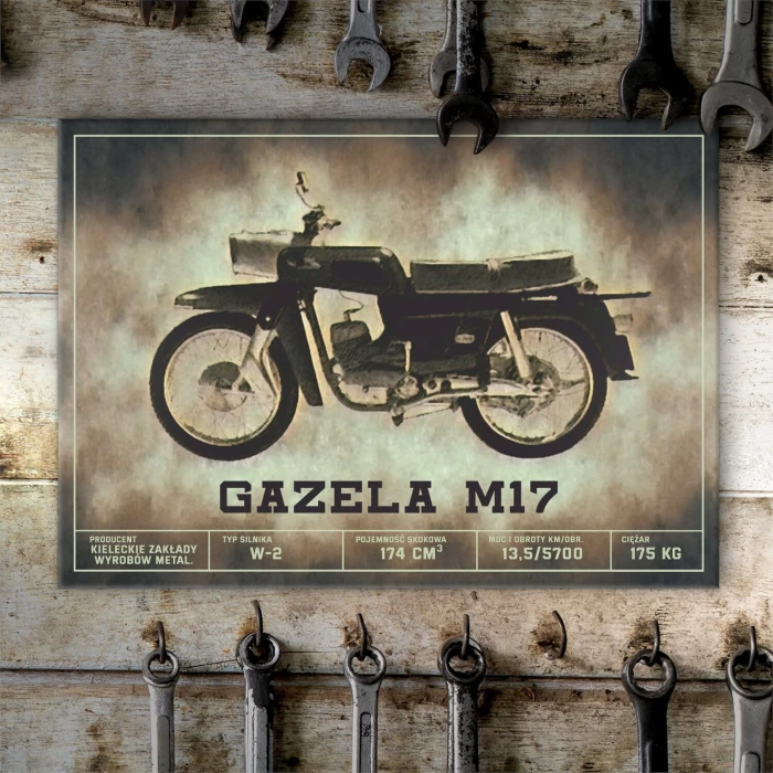 Poster metal Gazela M17 klasyk gift