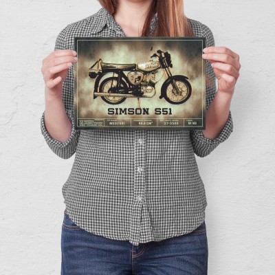 Plakat metalowy Simson s51 klasyk Prezent