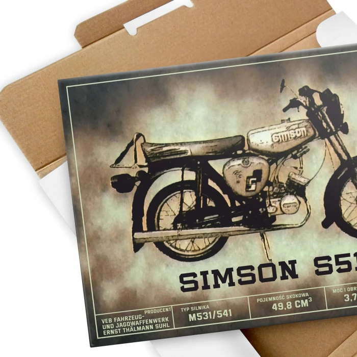 Plakat metalowy Simson s51 klasyk Prezent