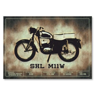 Plakat metalowy SHL M11W klasyk Prezent