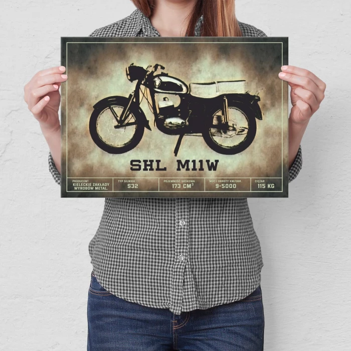 Plakat metalowy SHL M11W klasyk Prezent