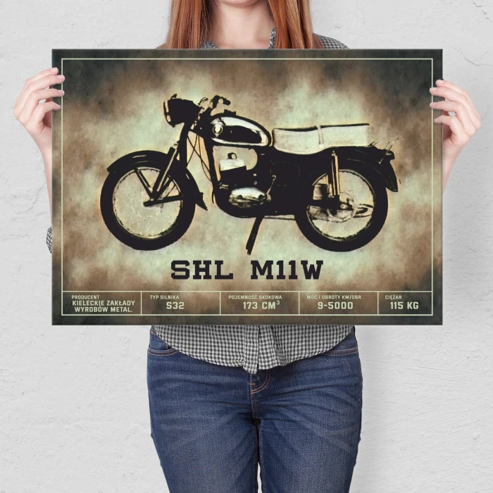 Plakat metalowy SHL M11W klasyk Prezent