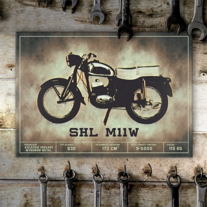 Plakat metalowy SHL M11W klasyk Prezent