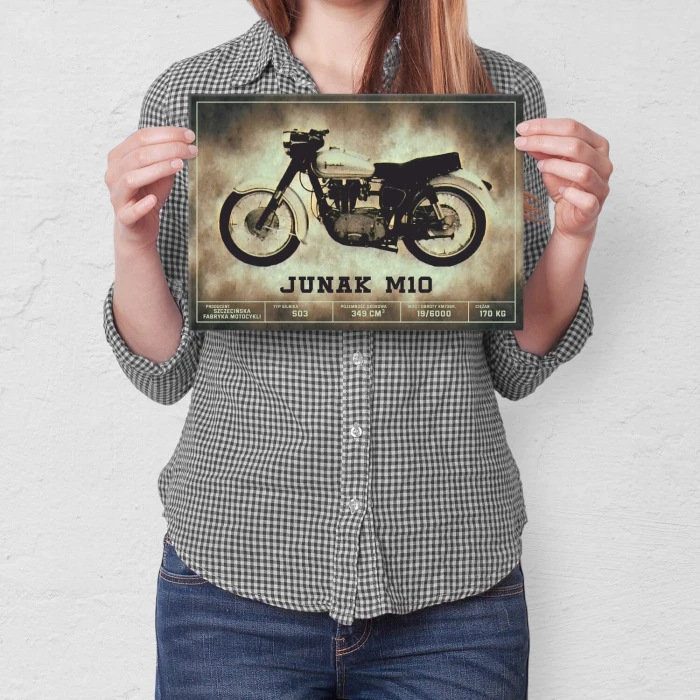 Plakat metalowy Junak M10 klasyk Prezent