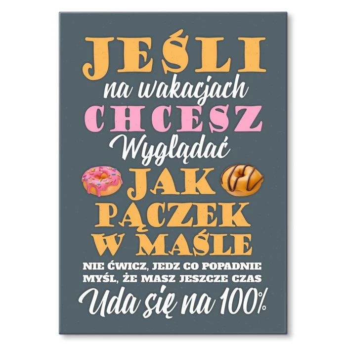 Poster metal pączek w maśle gift