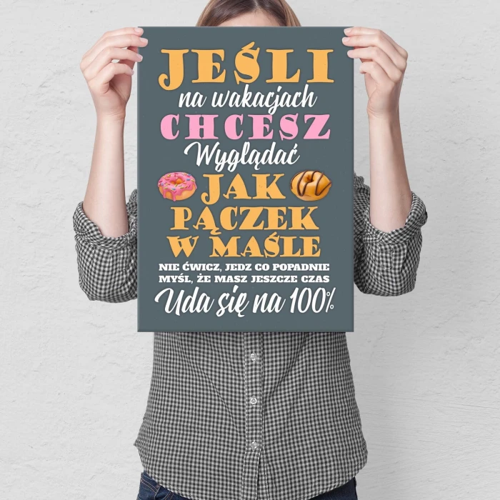 Plakat metalowy pączek w maśle Prezent
